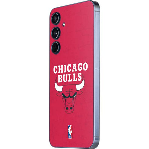 NBA Chicago Bulls Red Distressed Galaxy A55 5G Skin